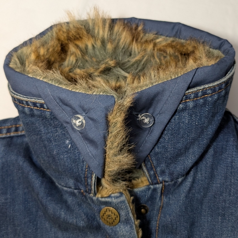 Stüssy Denim Jacket With Detachable Fur Collar - Picture 4 of 8